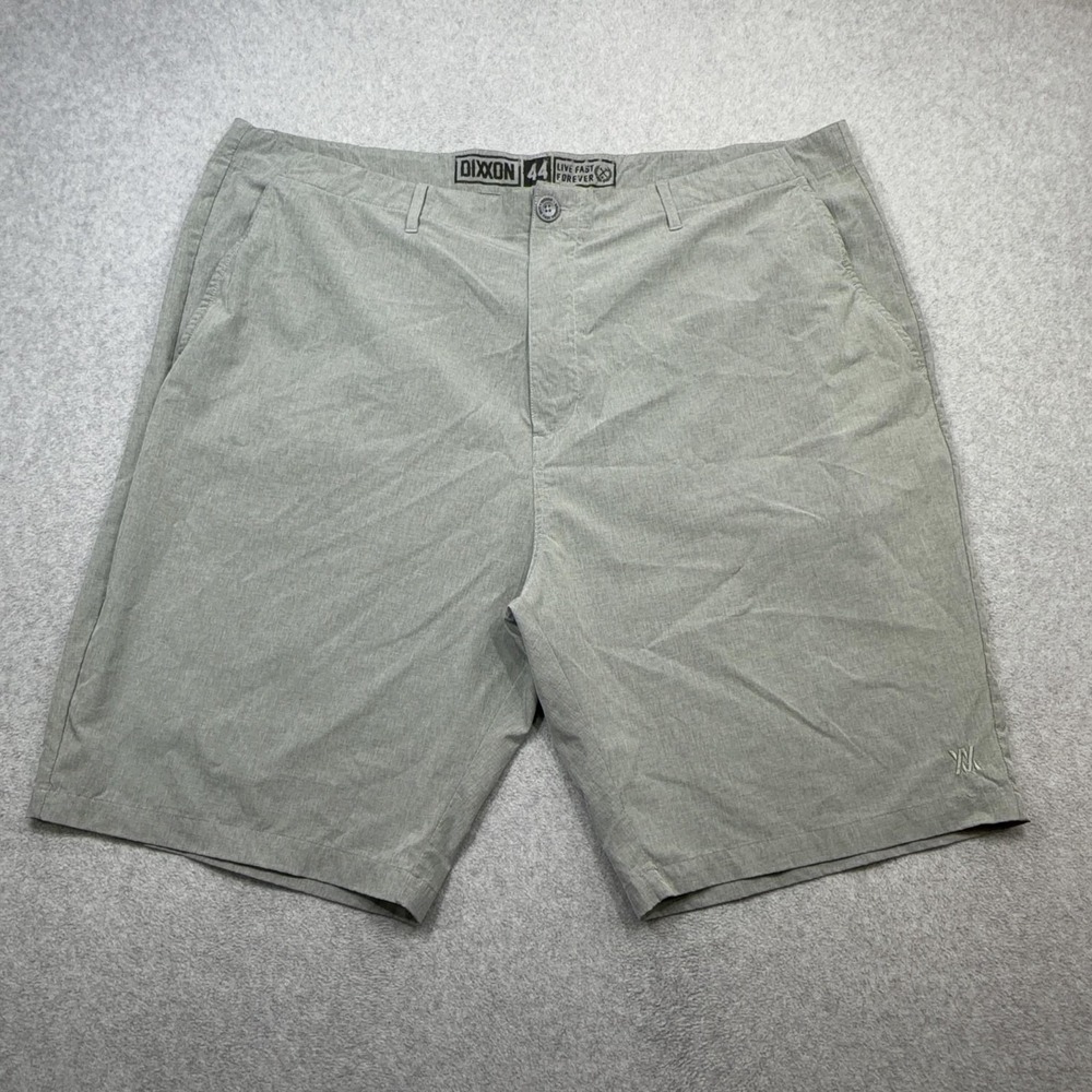 Dixxon Shorts Mens 44 Gray Chino Lightweight 10 Inch Pockets Casual Performance